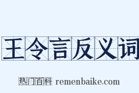 王令言反义词是什么意思的图片